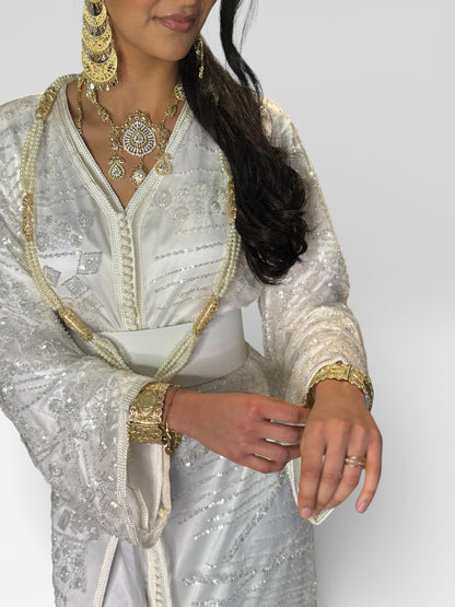 Takshita brodé blanche